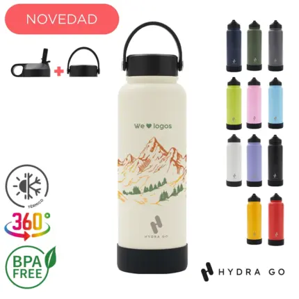 Botella personalizada HydraGo de 1200 ml, ideal para promociones y regalos corporativos - High Cube Chile